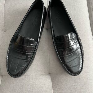 NWOT M. Gemi Black Italian Loafers